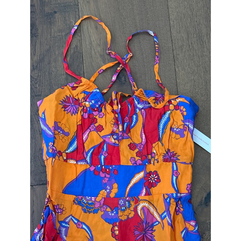 Modcloth For the Love of Festival Season Wide Leg Jumpsuit Tropical US 4 New - Picture 4 of 8